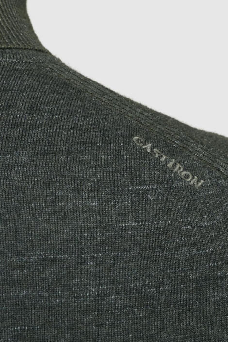 Cast Iron roll neck cotton heather plated ro